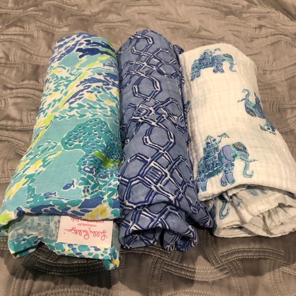 lilly pulitzer swaddle blanket